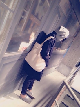 「UNIQLO（ユニクロ）のアイテム（その他パンツ、ブラック系）」を使った、mimiminchanさん（レディース・163cm）の冬コーディネート