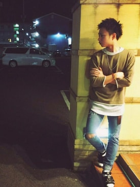 「Daniel Wellington（ダニエルウェリントン）の【Daniel Wellington】レザーバンド３６ＭＭ（アナログ腕時計）」を使った、しおさん（メンズ・171cm）の春コーディネート