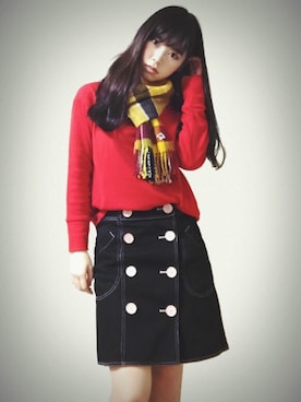 「Marc by Marc Jacobs（マークバイマークジェイコブス）のアイテム（スカート）」を使った、いけまいさん（レディース・160cm）の冬コーディネート