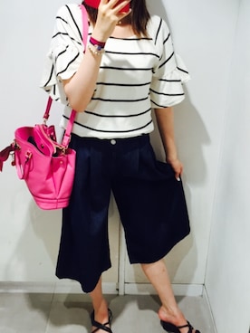 「タイムセール」｜「アイテム（パンツ）」を使った、まっこさん（レディース・177cm）の夏コーディネート