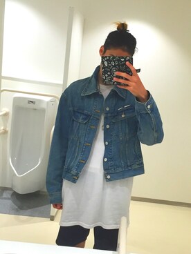 「AMBUSH（アンブッシュ）のアイテム（デニムジャケット）」を使った、たぐぴーさん（メンズ・182cm）の夏コーディネート