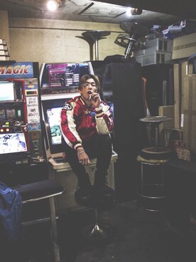 「MAPLE COMICS（メイプルコミックス）のアイテム」を使った、YASS88さん（メンズ・169cm）の冬コーディネート