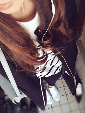 「VIS（ビス）のアイテム（ノーカラージャケット）」を使った、chansanaさん（レディース・154cm）の春コーディネート