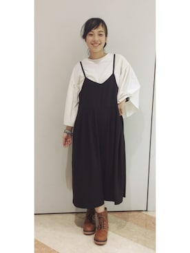 「179/WG（イチナナキュウダブルジー）のアイテム（サロペット/オーバーオール）」を使った、mocoさん（レディース・160cm）の夏コーディネート