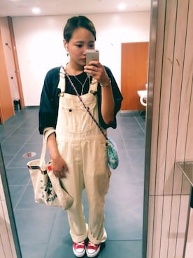 「fafa」｜「アイテム（オールインワン・サロペット）」を使った、ebiさん（レディース・153cm）の夏コーディネート