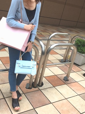 「ODETTE E ODILE（オデットエオディール）のOFC ディープラインミュールウェッジ サンダル80（サンダル）」を使った、koyuki.90さん（レディース・163cm）の夏コーディネート