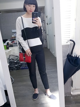 「VERA PELLE（ベラペレ）のアイテム」を使った、樂力嘉さん（レディース・164cm）の秋コーディネート