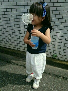 「ポカリコーデバトン」｜hinacoccoさん（キッズ・80cm）の夏コーディネート