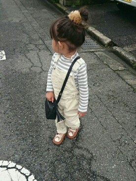 「GLOBAL WORK（グローバルワーク）のアイテム（オールインワン・サロペット）」を使った、hinacoccoさん（キッズ・80cm）の秋コーディネート