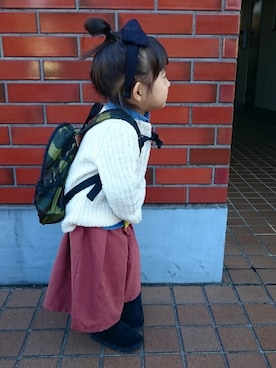 「アイテム（カチューシャ）」を使った、hinacoccoさん（キッズ・80cm）の秋コーディネート