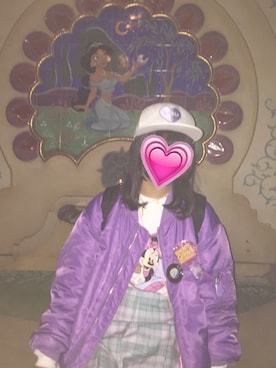 「NADIA（NADIA）のアイテム（キャップ、ホワイト系）」を使った、kanamana .🎀さん（レディース・160cm）の冬コーディネート