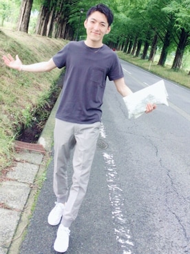 「PAPER BACKS（ペーパーバックス）のアイテム」を使った、Daiさん（メンズ・171cm）の夏コーディネート
