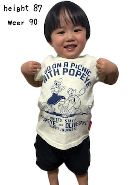 「子供服コーデ」｜「アイテム（トップス）」を使った、peace5さん（キッズ・90cm）の春コーディネート
