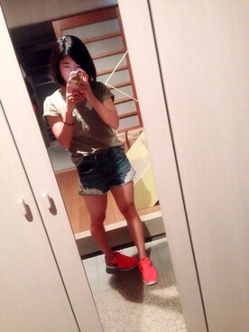 「INGNI（イング）のアイテム（デニムパンツ、ブルー系）」を使った、izumi◎₊˚さん（レディース・157cm）の夏コーディネート