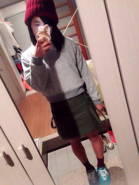 「LOWRYS FARM（ローリーズファーム）のアイテム（トップス、グレー系）」を使った、izumi◎₊˚さん（レディース・157cm）の秋コーディネート
