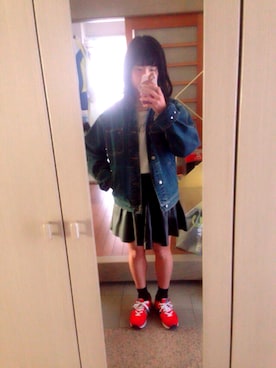 「POLO SPORTS（ポロスポーツ）のアイテム（デニムジャケット、ブルー系）」を使った、izumi◎₊˚さん（レディース・157cm）の春コーディネート