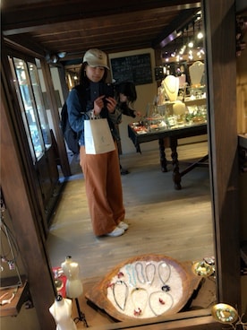 「タッセルイヤリング」｜「アイテム（ジャケット/アウター）」を使った、izumi◎₊˚さん（レディース・157cm）の春コーディネート