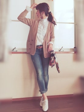 「アコーディオンプリーツ」｜「アイテム（その他）」を使った、mayuさん（レディース・165cm）の冬コーディネート