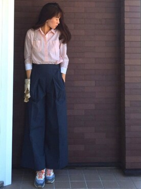 「Samansa Mos2（サマンサ モスモス）のアイテム（ピアス（両耳用））」を使った、mayuさん（レディース・165cm）の春コーディネート