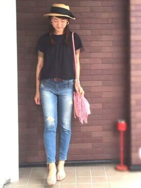 「Accessorize（アクセサライズ）のアイテム（ブレスレット）」を使った、mayuさん（レディース・165cm）の夏コーディネート