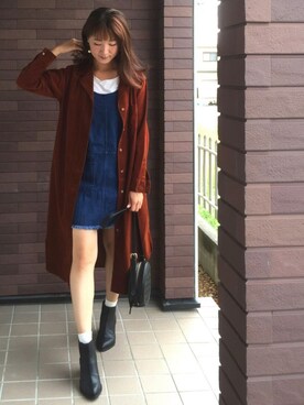 「ORiental TRaffic(ORiental TRaffic)」｜「アイテム（シャツワンピース）」を使った、mayuさん（レディース・165cm）の秋コーディネート