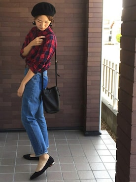 「ORiental TRaffic(ORiental TRaffic)」｜「アイテム（ハンチング/ベレー帽）」を使った、mayuさん（レディース・165cm）の秋コーディネート