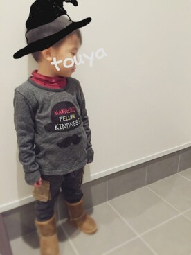 「DE NACHOS（デナチョス）のアイテム」を使った、megchoさん（キッズ・100cm）の冬コーディネート