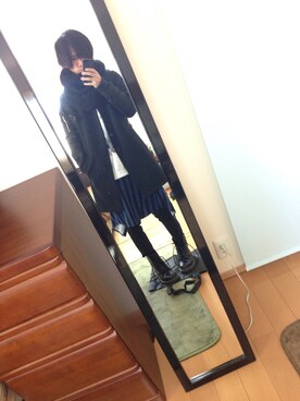 「THE TEST（ザ テスト）のアイテム（スウェット）」を使った、m_bさん（メンズ・163cm）の冬コーディネート