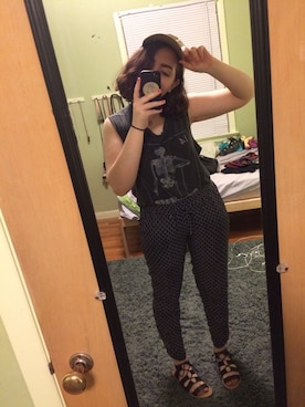 「Mia   （ミア）のアイテム（サンダル、ブラック系）」を使った、mollyさん（レディース）の春コーディネート