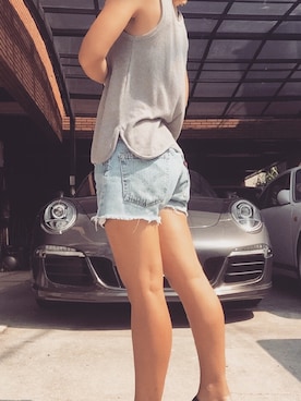 「rag & bone（ラグアンドボーン）のアイテム（タンクトップ）」を使った、AKIさん（レディース・154cm）の夏コーディネート