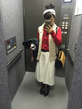 「フリマ」｜「アイテム（ジャケット/アウター）」を使った、ri-rinさん（レディース・152cm）の冬コーディネート
