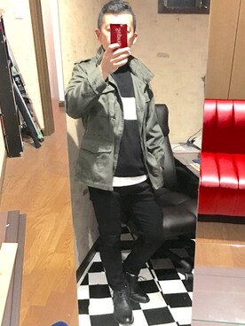 「黒ニット」｜koi92さん（メンズ・165cm）の秋コーディネート