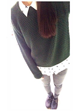 「theory（セオリー）のアイテム（バッグ）」を使った、ucaさん（レディース・166cm）の冬コーディネート