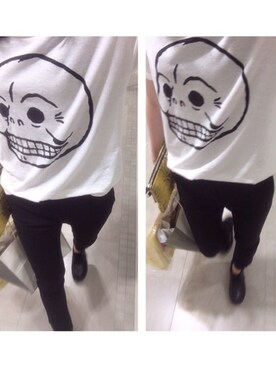 「MONKI（モンキ）のアイテム（クラッチバッグ）」を使った、ucaさん（レディース・166cm）の秋コーディネート