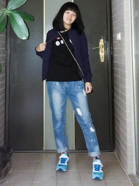 「New Balance」｜「アイテム（その他）」を使った、びさん（レディース・157cm）の秋コーディネート