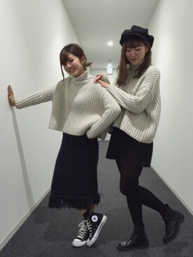 「7のアイテム」を使った、karen suzukiさん（レディース・165cm）の冬コーディネート