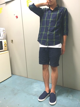 「研究室」｜mottotomooさん（メンズ・179cm）の夏コーディネート