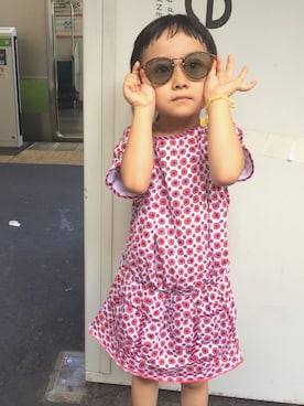 「Little Marc Jacobs（リトルマークジェイコブス）のアイテム（ワンピース/ドレス）」を使った、akaneさん（キッズ・110cm）の夏コーディネート