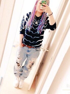 「D.TT.K（ディティーティーケー）のアイテム（アクセサリー）」を使った、カジさん（レディース・157cm）の夏コーディネート