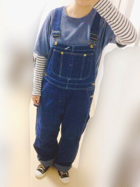 「working style」｜「アイテム（オールインワン・サロペット）」を使った、カジさん（レディース・157cm）の秋コーディネート