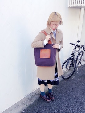 「アイテム（タイツ/ストッキング）」を使った、a k a n eさん（レディース・165cm・20代）の秋コーディネート