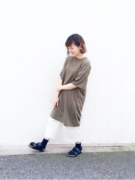 「OPENING CEREMONY（オープニングセレモニー）のアイテム」を使った、a k a n eさん（レディース・165cm）の夏コーディネート