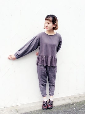 「Another Edition（アナザーエディション）のアイテム（シューズ）」を使った、a k a n eさん（レディース・165cm）の夏コーディネート