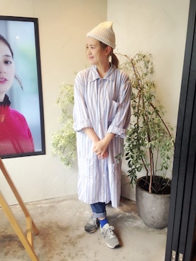 「Tabio（タビオ）のアイテム」を使った、a k a n eさん（レディース・165cm）の秋コーディネート