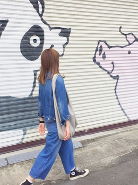 「白ソックス」｜a k a n eさん（レディース・165cm）の秋コーディネート