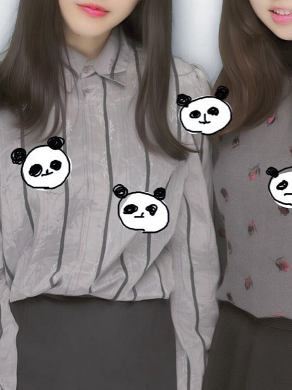 「古着、サテンシャツ」｜「kinjiのアイテム（シャツ/ブラウス、グレー系）」を使った、マナミチャンさん（レディース・152cm）の秋コーディネートの1枚目の写真