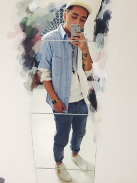 「CLOT（クロット）のアイテム（シャツ/ブラウス）」を使った、Tommyさん（メンズ・181cm）の冬コーディネート