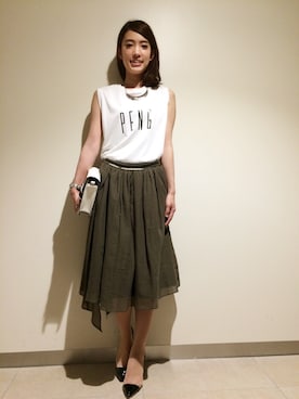 aya matsumaruさん（レディース・163cm）の夏コーディネート