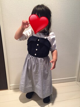 「Little deicy（リトルデイシー）のアイテム」を使った、mimikoさん（キッズ・90cm）の冬コーディネート