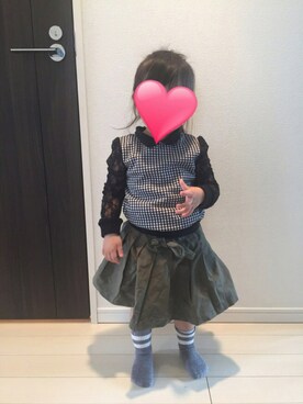 「Little deicy（リトルデイシー）のアイテム」を使った、mimikoさん（キッズ・90cm）の春コーディネート